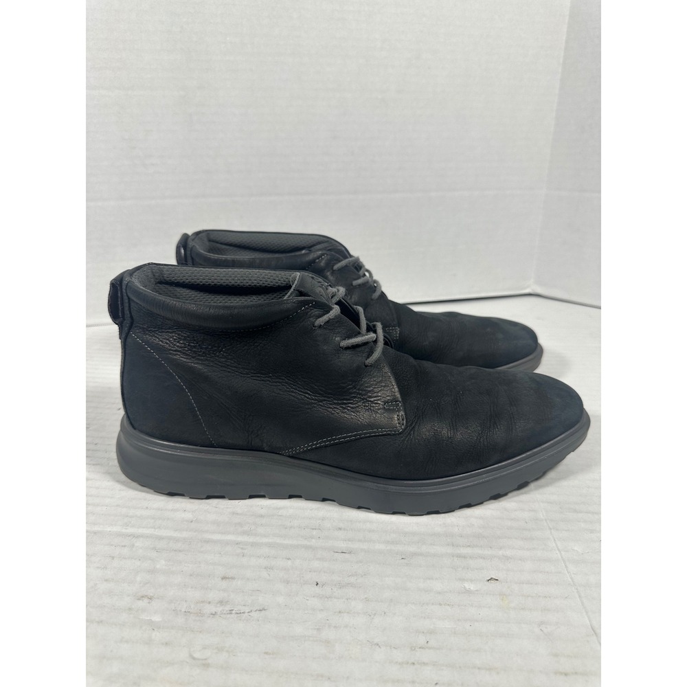 ECCO Mens CS20 Hybrid PlainToeBoots Black Leather 63312402001 Size 45 US 11-11.5